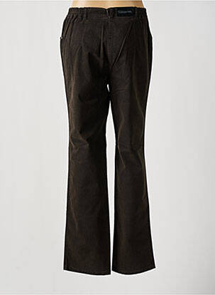 Pantalon droit tissage popeline taille normale marron STARK femme