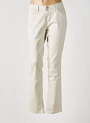 Pantalon slim taille basse taille basse beige KANOPE femme