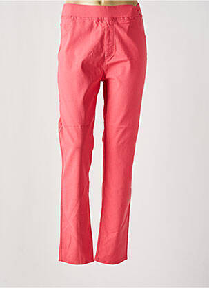 Jegging tissage popeline taille normale rose CHRISTY femme