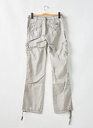 Pantalon cargo tissage popeline taille basse gris KAPORAL femme