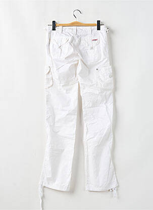Pantalon cargo tissage popeline taille basse blanc KAPORAL femme