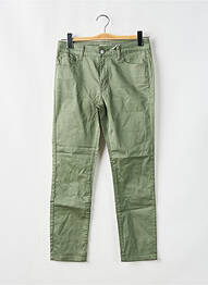 Pantalon slim tissage popeline taille normale vert SOO femme