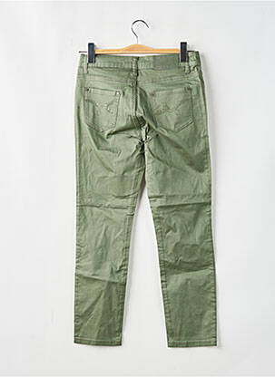 Pantalon slim tissage popeline taille normale vert SOO femme