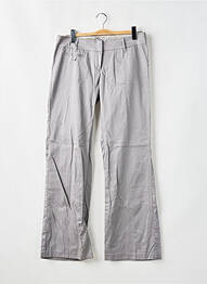 Pantalon flare fermeture zippée sous rabat avec crochet taille basse gris LES P'TITES BOMBES femme