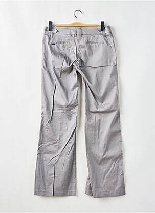 Pantalon flare fermeture zippée sous rabat avec crochet taille basse gris LES P'TITES BOMBES femme