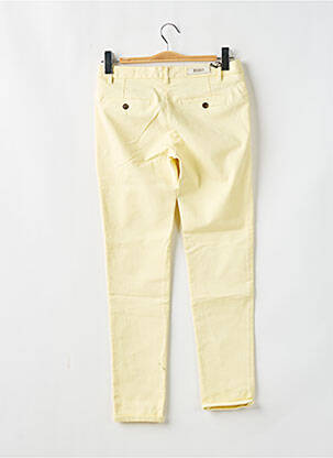 Pantalon chino tissage popeline taille normale jaune REIKO femme