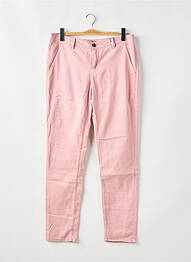 Pantalon chino tissage popeline taille normale rose CIMARRON femme