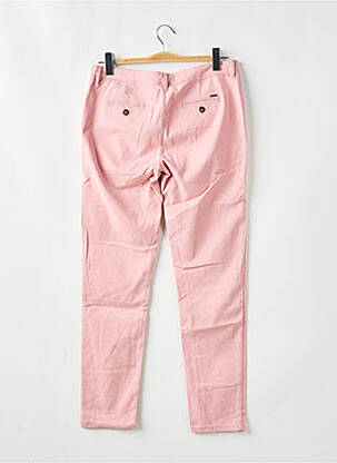 Pantalon chino tissage popeline taille normale rose CIMARRON femme