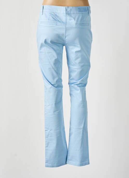 Pantalon chino tissage popeline taille normale bleu KY CREATION femme