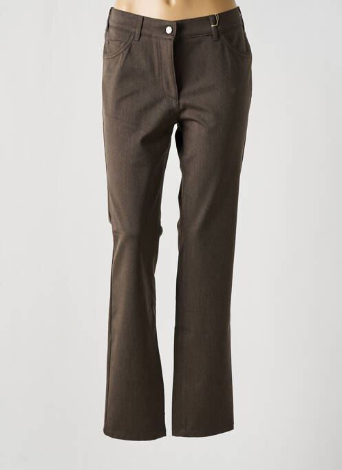 Pantalon slim taille élastique taille normale marron GERKE MY PANTS femme