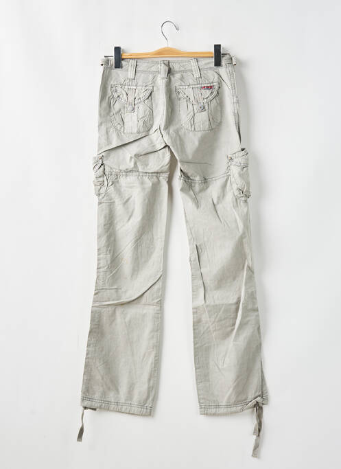 Pantalon cargo tissage popeline taille basse gris KAPORAL femme