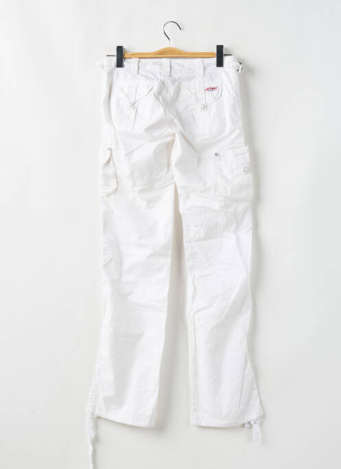 Pantalon cargo tissage popeline taille basse blanc KAPORAL femme