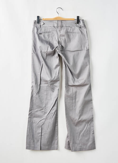 Pantalon flare fermeture zippée sous rabat avec crochet taille basse gris LES P'TITES BOMBES femme