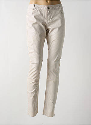 Pantalon slim stretch taille normale beige LPB femme