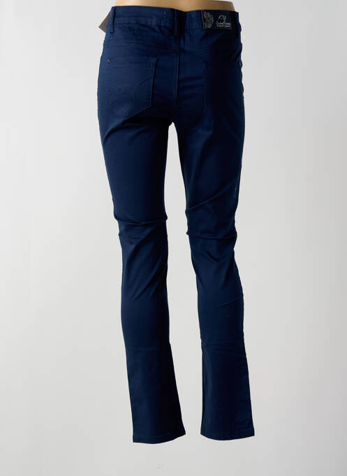 Pantalon slim bleu KY CREATION pour femme