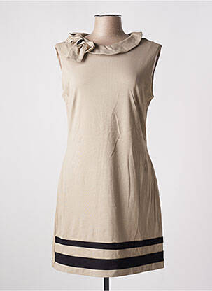 Robe mi-longue sans manche sans manche beige RINASCIMENTO femme
