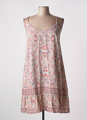 Robe mi-longue coupe fluide fines bretelles gris SEE U SOON femme