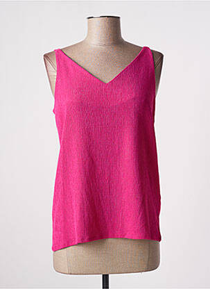 Top col v fines bretelles rose STREET ONE femme