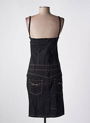 Robe mi-longue fermeture zippée au dos fines bretelles noir RINASCIMENTO femme