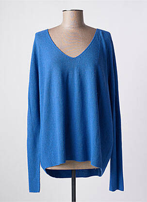 Pull col v manches longues bleu PAKO LITTO femme