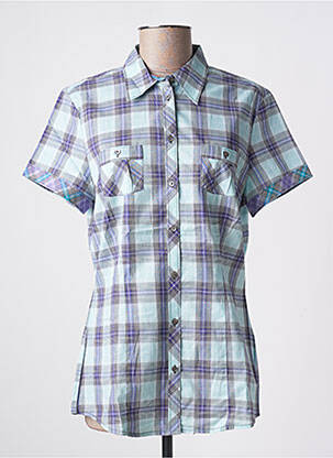 Chemisier coupe cintrée manches courtes bleu MEXX femme