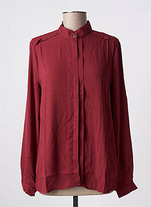 Chemisier tissage crêpe manches longues rouge BEST MOUNTAIN femme