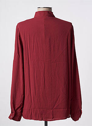 Chemisier tissage crêpe manches longues rouge BEST MOUNTAIN femme