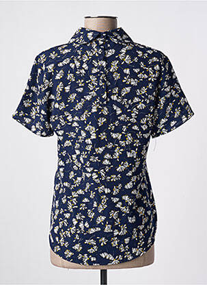 Blouse imprimé fantaisie manches courtes bleu MAMOUCHKA femme