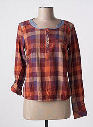 Blouse col rond manches longues marron MEXX femme