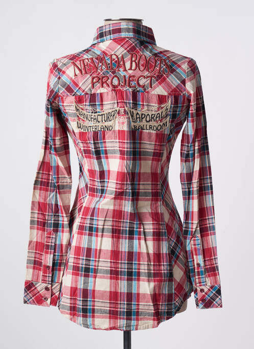 Chemisier coupe cintrée manches longues rouge KAPORAL femme