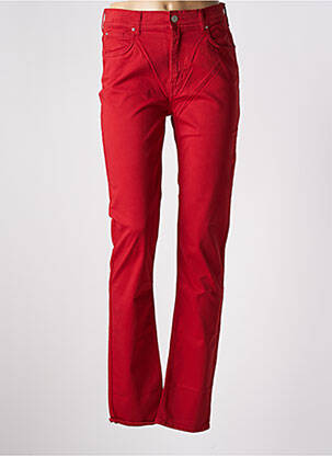Jeans coupe slim stretch taille normale rouge CIMARRON femme