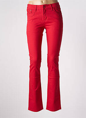 Jeans coupe slim taille basse taille basse rouge ONADO femme