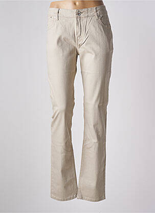 Jeans coupe slim stretch taille normale beige ONADO femme