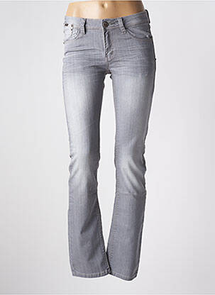 Jeans coupe slim taille basse taille basse gris ONADO femme