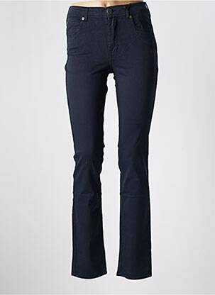 Pantalon slim tissage popeline taille normale bleu CIMARRON femme