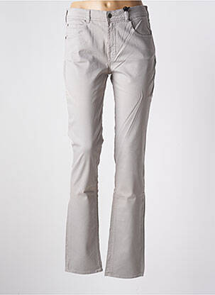 Pantalon slim tissage popeline taille normale gris CIMARRON femme