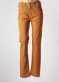 Pantalon slim tissage popeline taille normale jaune CIMARRON femme