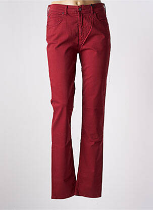 Pantalon slim tissage popeline taille normale rouge CIMARRON femme