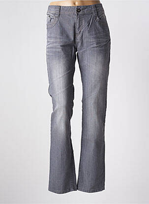 Jeans coupe slim stretch taille basse gris ONADO femme