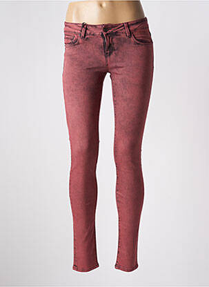 Jeans skinny stretch taille basse rose SCHOOL RAG femme