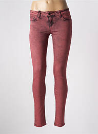 Jeans skinny stretch taille basse rose SCHOOL RAG femme