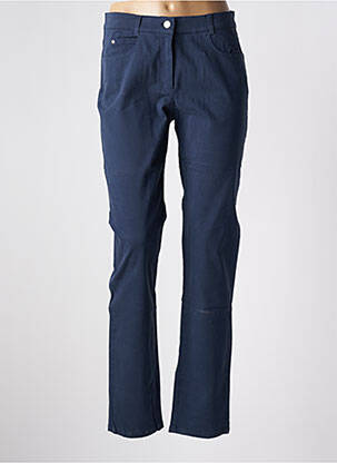 Pantalon slim tissage popeline taille normale bleu QUATTRO femme