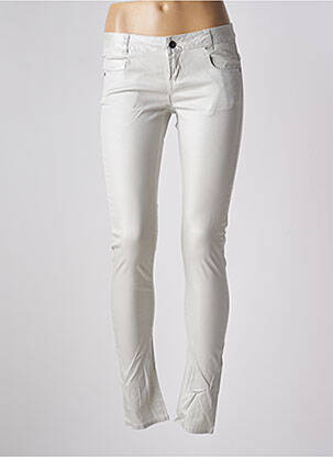Pantalon slim taille basse taille basse argent LES P'TITES BOMBES femme