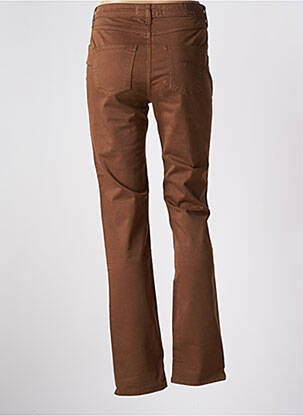 Pantalon slim taille haute taille haute marron KANOPE femme