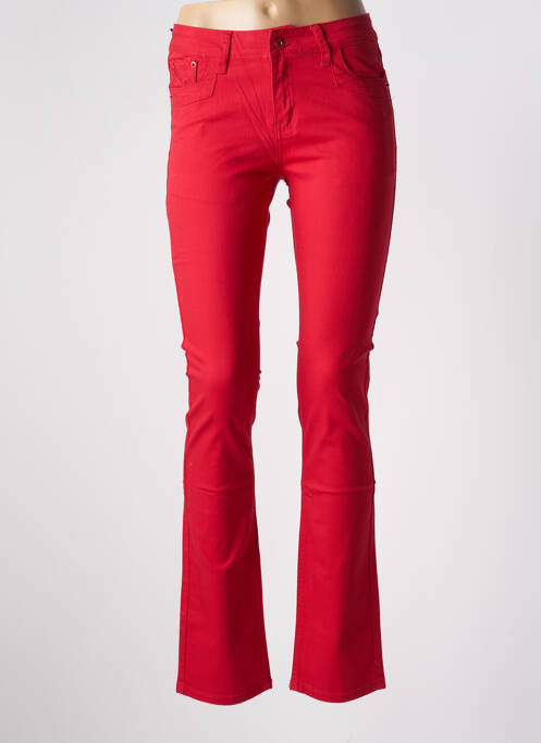 Jeans coupe slim rouge ONADO pour femme