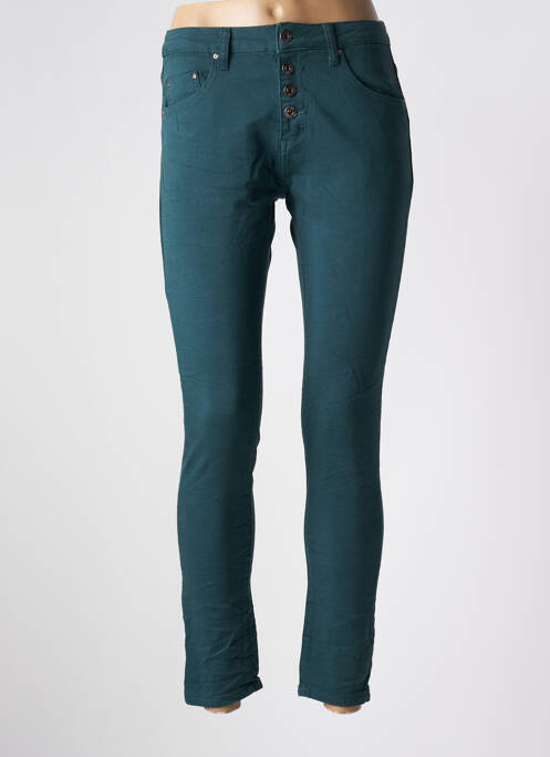 Jeans coupe slim vert PLACE DU JOUR pour femme