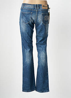 Jeans coupe droite stretch taille basse bleu REMIXX femme