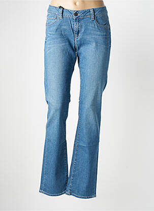 Jeans coupe droite stretch taille basse bleu SCHOOL RAG femme