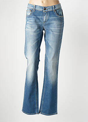 Jeans coupe droite stretch taille basse bleu SCHOOL RAG femme