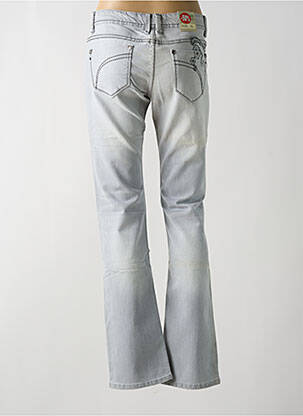 Jeans coupe droite stretch taille basse gris ONADO femme